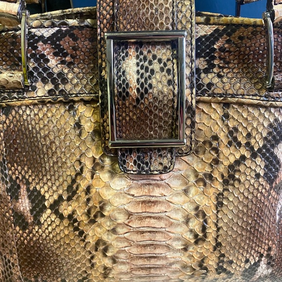 Lamberston Truex Python Handbag - Picture 3 of 6
